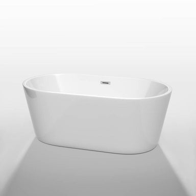 Wyndham collection Carissa 60 Inch Freestanding Bathtub in White