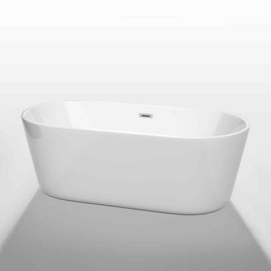 Wyndham Collection Carissa 67 Inch Freestanding Bathtub in White
