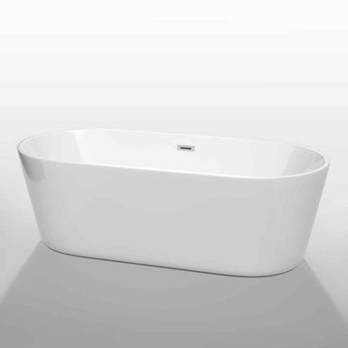 Wyndham Collection Carissa 71 Inch Freestanding Bathtub in White
