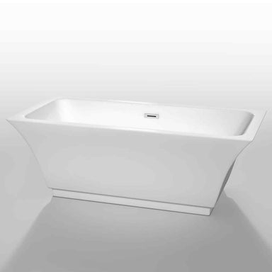 Wyndham collection Galina 67 Inch Freestanding Bathtub in White