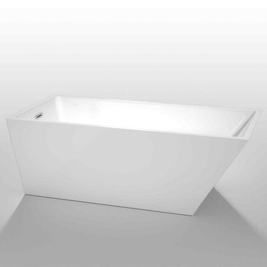 Wyndham Collection Hannah 67 Inch Freestanding Bathtub in White 