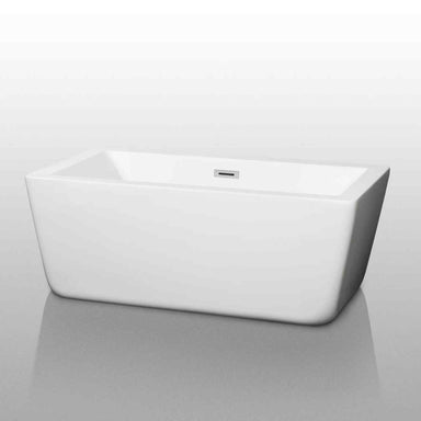 Wyndham collection Laura 59 Inch Freestanding Bathtub in White