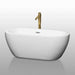 Wyndham collection Soho 60 Inch Freestanding Bathtub in White golden 
