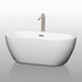 Wyndham collection Soho 60 Inch Freestanding Bathtub in White nickel