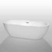 Wyndham collection Soho 72 Inch Freestanding Bathtub in White