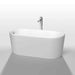 Wyndham collection Ursula 59 Inch Freestanding Bathtub in  Mate White chrome