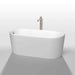 Wyndham collection Ursula 59 Inch Freestanding Bathtub in  Mate White nickel