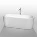 Wyndham collection Ursula 67 Inch Freestanding Bathtub in  Mate White chrome