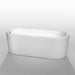 Wyndham collection Ursula 67 Inch Freestanding Bathtub in  Mate White front view